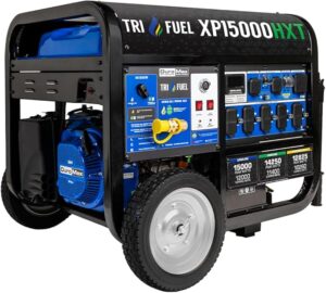 1. DuroMax 15000 Watt Tri Fuel Portable Generator