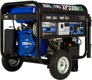 3. DuroMax 5500 Watt Dual Fuel Portable Generator