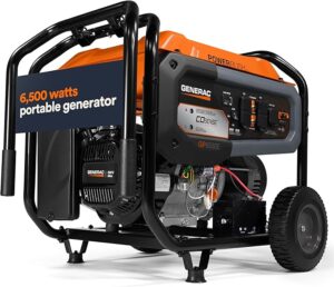 3. Generac 6500-Watt Gas-Powered Portable Generator